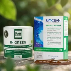 Pachet Ficat Curat și Abdomen Plat, Marisyl Hepa și In Green