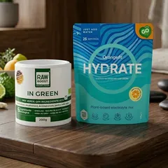 Pachet Hidratare Zilnică și Abdomen Plat, Apă cu Electroliți și In Green