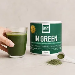 In Green - Mix Verde ECO - Detoxifiant, Alcalinizant, Antibalonare pentru Talie Suplă, 200g, #1 Best Seller | Rawboost