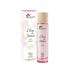 L'Eau des Délices Trandafir și Iasomie - apă de parfum bio, 50ml | Fleurance Nature