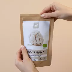 Lion’s Mane - Coama Leului Pudră ECO - Pentru Memorie, Concentrare și Sistem Nervos Sănătos, 60g | Rawboost