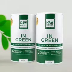 In Green - Mix Verde ECO - Detoxifiant, Alcalinizant, Antibalonare pentru Talie Suplă, 400g | Rawboost