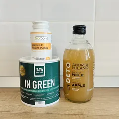 Pachet Complet pentru Digestie, Detox și Abdomen Plat - In Green + Vitamina C + Oțet