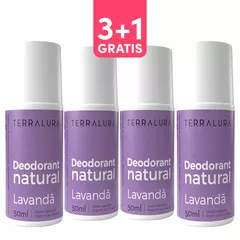 Pachet 3+1 Gratis Deodorant natural roll-on Lavandă | Terralura 