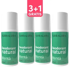 Pachet 3+1 Gratis Deodorant Natural roll-on Mentă | Terralura 