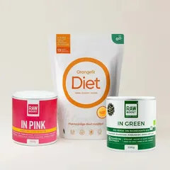 Pachet SILUETĂ și FRUMUSEȚE - Diet Banane + In Pink Collagen Booster + In Green Mix Verde