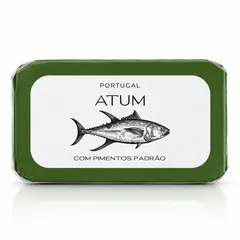 Ton cu Ardei Padron în Ulei de Măsline, Produs în Portugalia, 120 g | Feinkost Machado