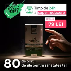 In Green - Mix Verde ECO - Detoxifiant, Alcalinizant, Antibalonare pentru Talie Suplă, 400g | Rawboost