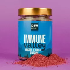 Immune Valley - Cristale de Fructe și Legume - Imunitate, Detoxifiere, Vitaminizare 100g | Rawboost