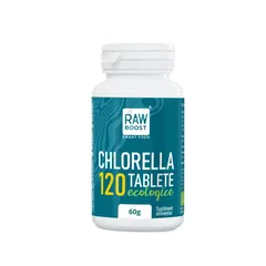 Chlorella Tablete Ecologice - Flacon - Regenerare, Detoxifiere | Rawboost