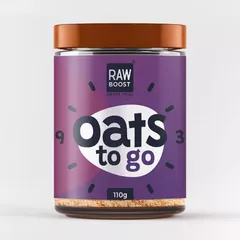 Oats To Go - High Protein - Mix cu Fulgi de Ovăz, Fără Gluten, cu Proteină Vegetală, 110g | Rawboost