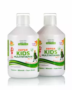 Pachet 2 x Super Kids Multivitamine Lichide pt Copii cu 28 Ingrediente, 500 ml | Swedish Nutra