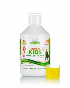 Super Kids Multivitamine Lichide pentru Copii cu 28 Ingrediente, 500 ml | Swedish Nutra