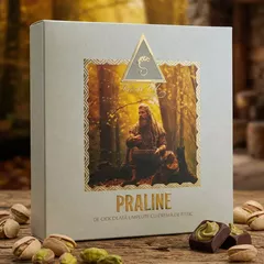 Praline de Ciocolată umplute cu cremă de FISTIC, 168g | Dacica Fel de Fel