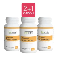 Vitamina C Alcalină pulbere 100% naturală, 100g | Bioroots