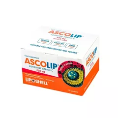 ASCOLIP Vitamina C Lipozomală 500 mg mg aromă de cireșe 30 plicuri | Liposhell