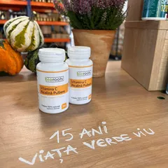 Pachet 1+1 Gratis Vitamina C Alcalină pulbere 100% naturală, 100g | Bioroots