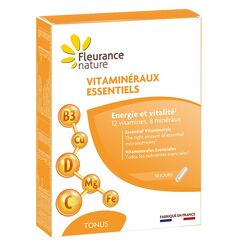 Vitamine și Minerale Esențiale - Supliment alimentar, 30 gelule | Fleurance Nature