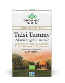 Ceai Digestiv Tulsi Tummy cu Ghimbir 18 pl ECO| Organic India