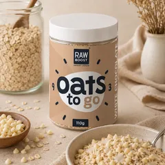 Oats To Go - White Chocolate - Mix cu Fulgi de Ovăz și Ciocolată Albă, 110g | Rawboost